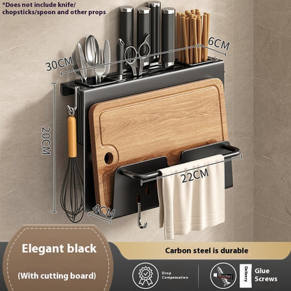 Wall-Mounted Knife Rack – Multi-Functional Kitchen Storage