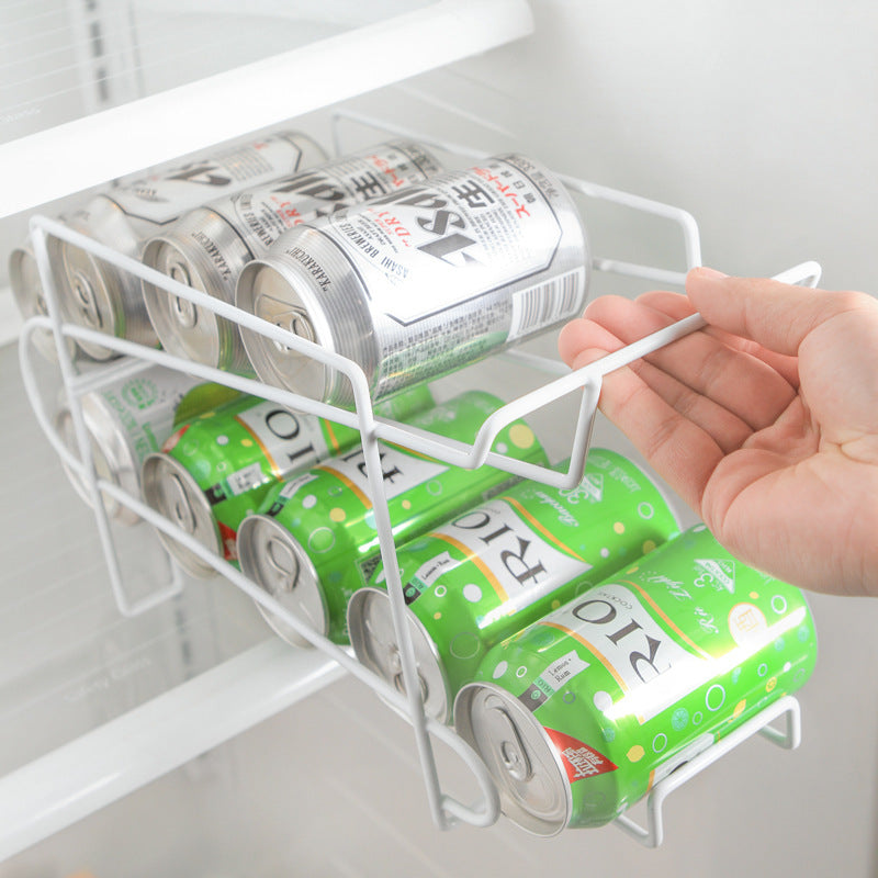 Cans Coke Kitchen Storage Rack – Double-Layer Desktop Organizer