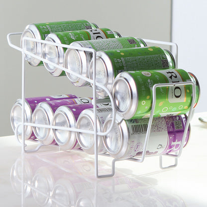 Cans Coke Kitchen Storage Rack – Double-Layer Desktop Organizer