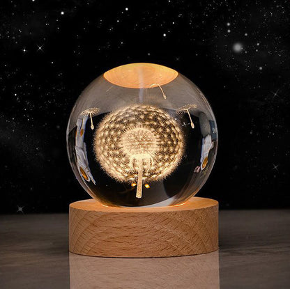 Starry Sky Crystal Sphere Night Lamp