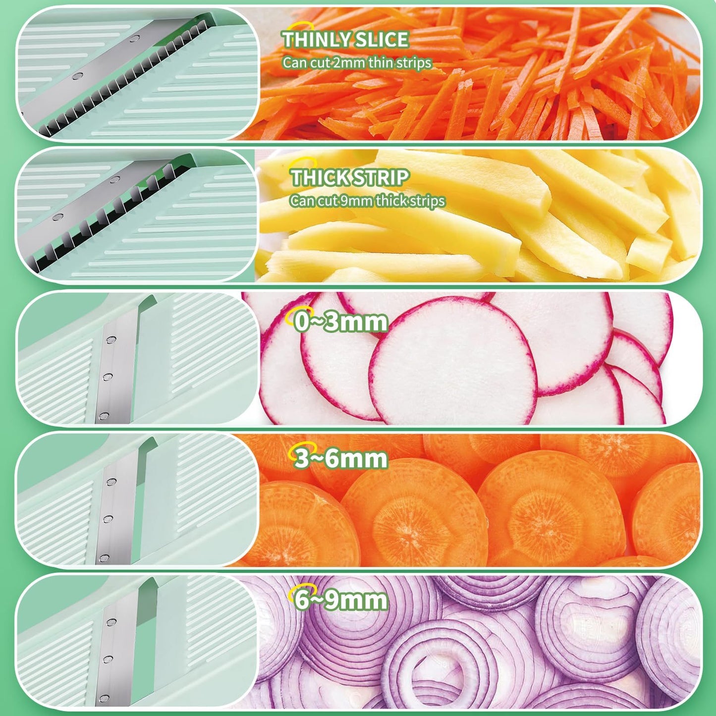 "Multifunctional Vegetable & Fruit Slicer – Slice, Grate, Julienne with Ease"