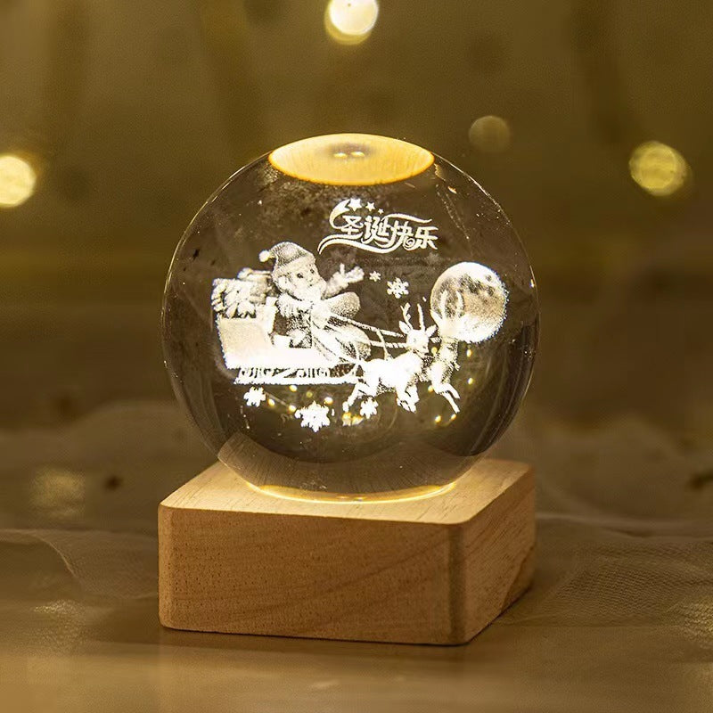 Starry Sky Crystal Sphere Night Lamp