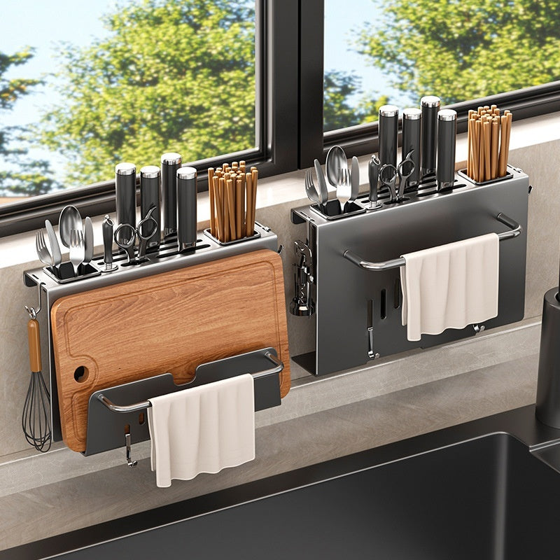 Wall-Mounted Knife Rack – Multi-Functional Kitchen Storage