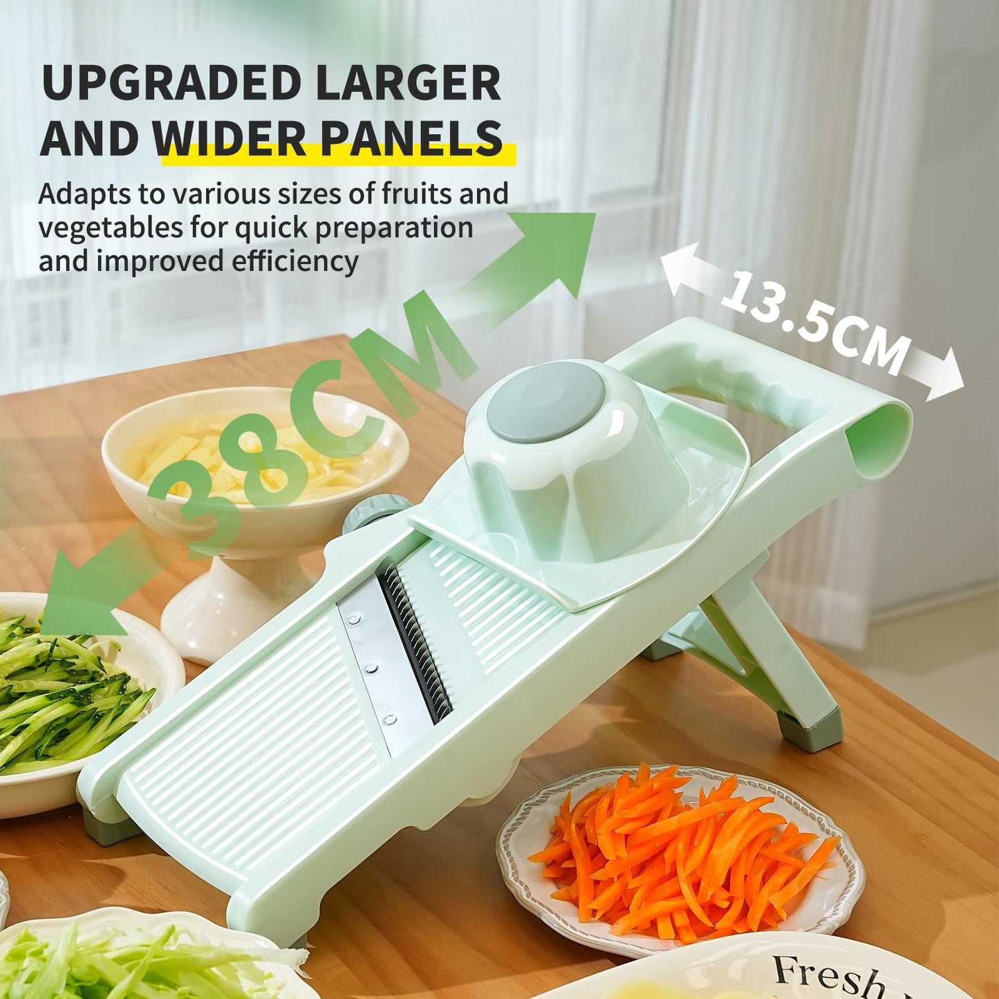 "Multifunctional Vegetable & Fruit Slicer – Slice, Grate, Julienne with Ease"