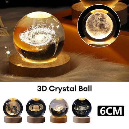 Starry Sky Crystal Sphere Night Lamp