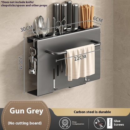 Wall-Mounted Knife Rack – Multi-Functional Kitchen Storage