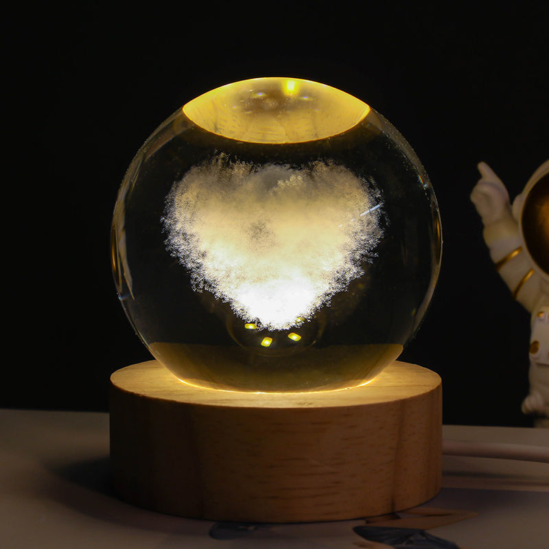 Starry Sky Crystal Sphere Night Lamp