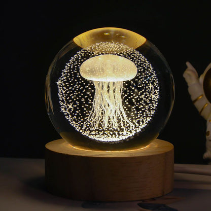 Starry Sky Crystal Sphere Night Lamp