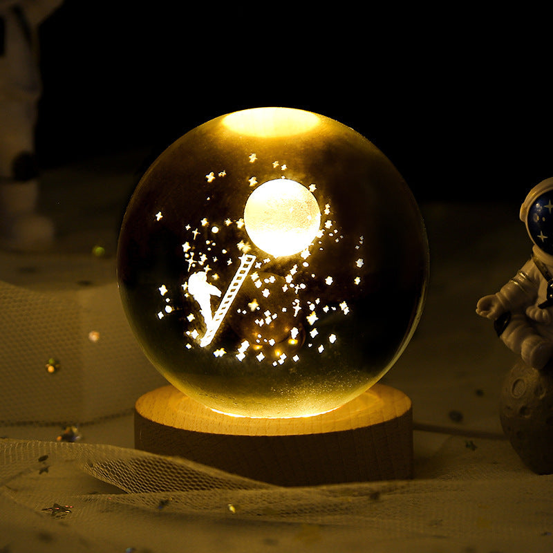 Starry Sky Crystal Sphere Night Lamp