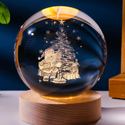 Starry Sky Crystal Sphere Night Lamp